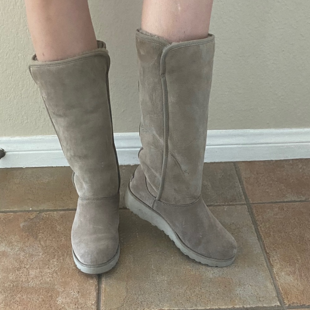 UGG Tall Suede Winter Boots in Taupe